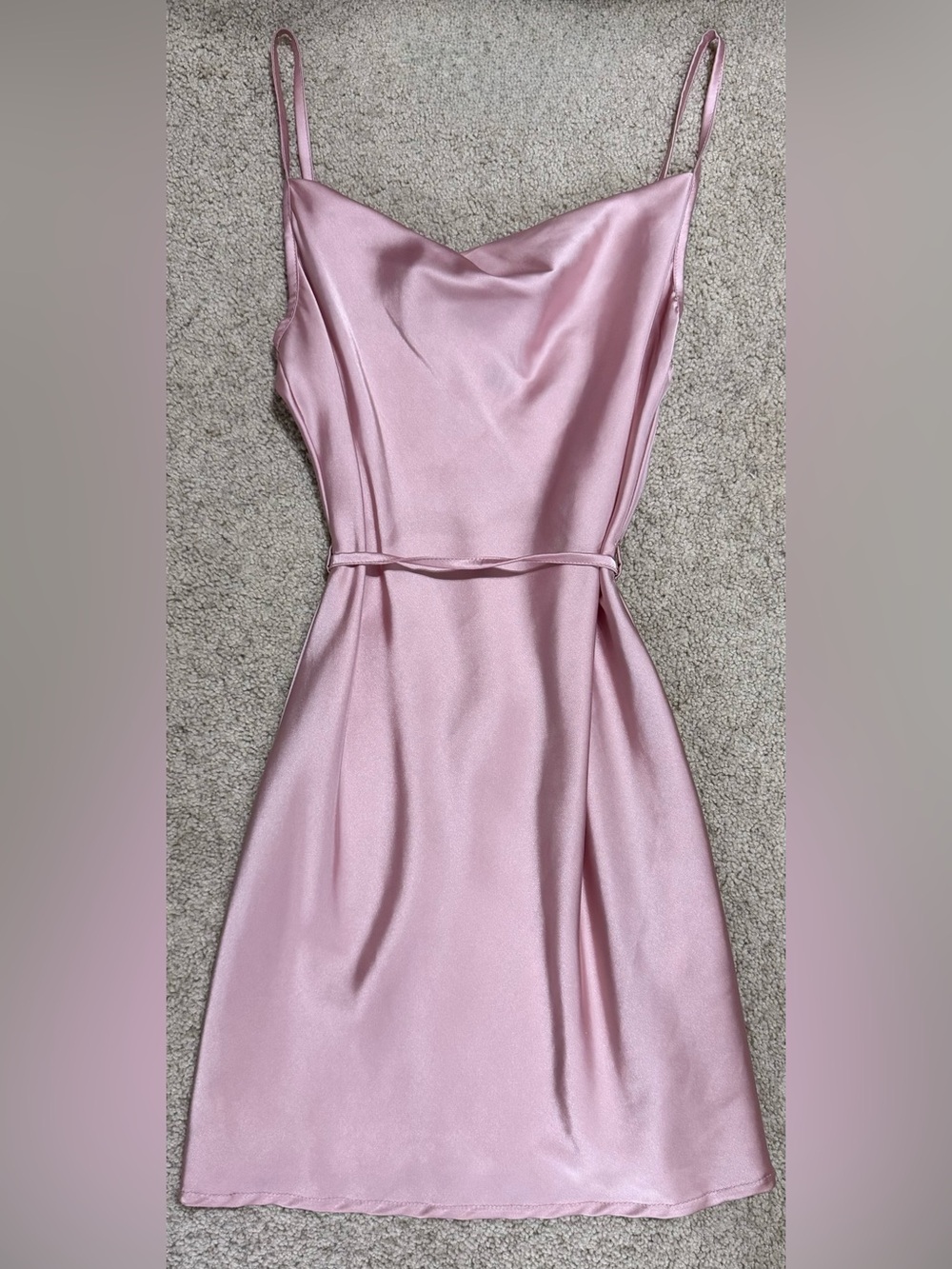 Blush Pink Satin Slip Dress